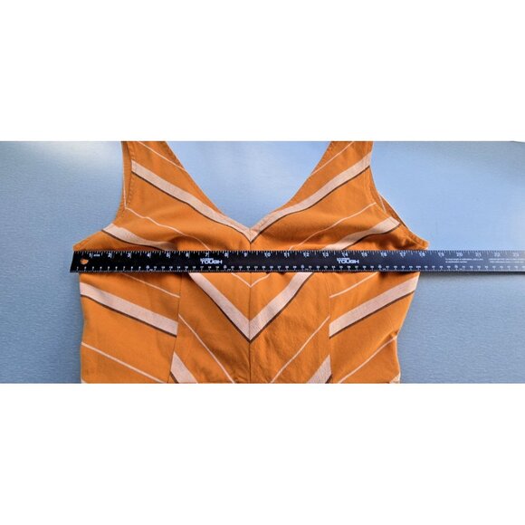 LUCKY BRAND Women's Jumpsuit Striped Boho Summer 100% Cotton Size Medium - Picture 4 of 14